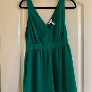 Green v neck romper